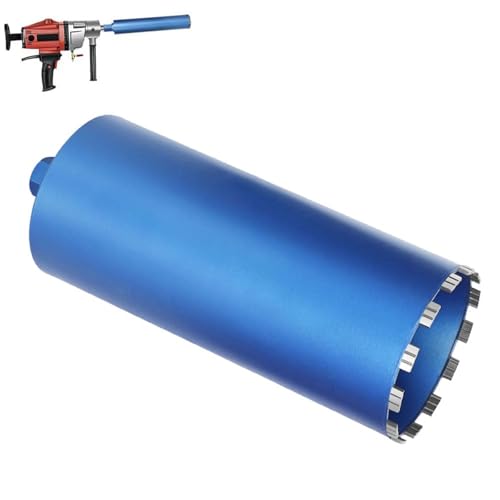 1 ¼ UNC Diamantbohrkrone Dosensenker mit 10mm Turbo | L 460 mm | Ø 150 mm | 12 Segmente, Diamant-Bohrkron Kernbohrkrone für Kernbohrgeräte, Nass- / Trocken Bohrkrone Fliesenbohrer für Beton von DENEWERK