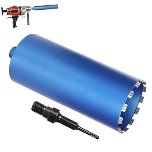 1 ¼ UNC Diamantbohrkrone Dosensenker mit 10mm Turbo | L 460 mm | Ø 192 mm | 15 Segmente | SDS-plus, Diamant-Bohrkron Kernbohrkrone für Kernbohrgeräte, Nass- / Trocken Bohrkrone Fliesenbohrer für Beton von DENEWERK