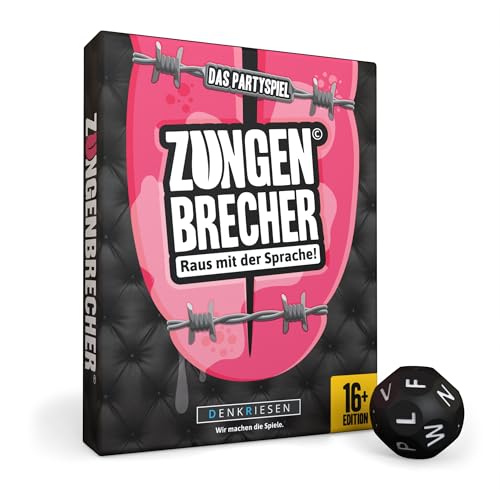 DENKRIESEN - Zungenbrecher© – Raus mit der Sprache! | Partyspiel | Ab 16 Jahren | 3-8 Spieler | Lustiges Wortspiel | Kauderwelsch garantiert | Perfekt für Spieleabende und Partys | Ostergeschenk von DENKRIESEN
