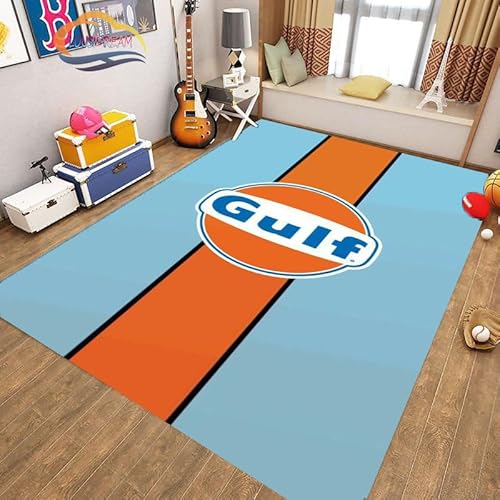 DENMER Mode Motorrad Gulf Logo Teppich Teppiche Für Wohnzimmer Schlafzimmer Große Fläche Dekorieren Bodenmatte Kinderzimmer Spielmatte Geschenk 60X90Cm DENMER Mode Motorrad Gulf Logo Teppich Teppiche Für Wohnzimmer Schlafzimmer Große Fläche Dekorieren Bodenmatte Kinderzimmer Spielmatte Geschenk 60X90Cm von DENMER