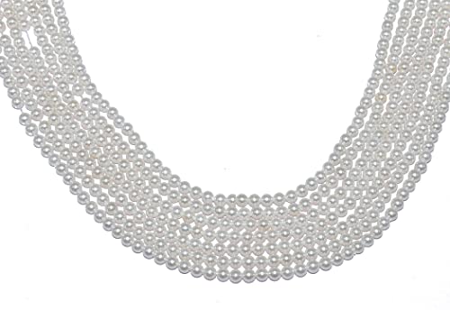 Beadwaala Natürliche und Süßwasser-Zuchtperlen zur Schmuckherstellung, natürlicher Edelstein, Halbedelstein, 5 mm, Weiß, 38,1 cm, Packung mit 2 Strängen-B0B93LLC11 Beadwaala Natürliche und Süßwasser-Zuchtperlen zur Schmuckherstellung, natürlicher Edelstein, Halbedelstein, 5 mm, Weiß, 38,1 cm, Packung mit 2 Strängen-B0B93LLC11 von DENMOUS