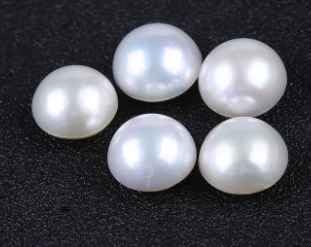 Rc Creation B0CSJN54-DNM natürliche Süßwasserperlen-Cabochons, natürliche Perlen, lose flache Perlen für Schmuck, 1 Stück von DENMOUS
