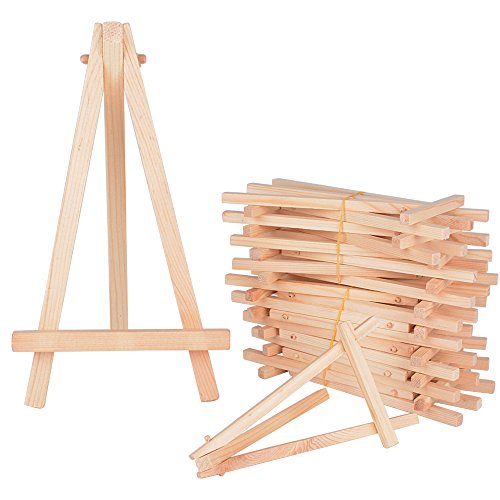 20 Stück Mini Staffelei Holz Fotohalter Kartenhalter Memohalter Platzkartenhalter Tischkartenhalter Sitzkartenhalter kleine Staffelei Tischdeko für Hochzeit Geburtstag Taufe Party von DEOMOR