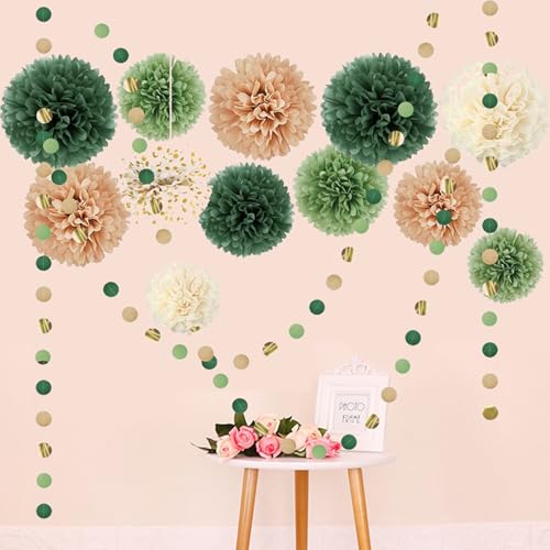 Partydekoration Pompons 15 Stück Grün Gold Weiß Seidenpapier Pompons Deko und Dots Papier GirlandeGrün Seidenpapier Pompons Papier Girlande Hängende Dekoration für Verlobung Boho Hochzeit Babyparty Partydekoration Pompons 15 Stück Grün Gold Weiß Seidenpapier Pompons Deko und Dots Papier GirlandeGrün Seidenpapier Pompons Papier Girlande Hängende Dekoration für Verlobung Boho Hochzeit Babyparty von DEQIANDUO
