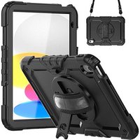 DEQSTER 360° Rugged Case Tablet-Cover für Apple iPad 10. Gen (2022), iPad 10. Gen (2024), iPad (A16) (2025) schwarz von DEQSTER