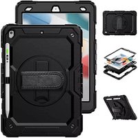 DEQSTER 360° Rugged Case Tablet-Cover für Apple iPad 7. Gen (2019), iPad 8. Gen (2020), iPad 9. Gen (2021) schwarz von DEQSTER