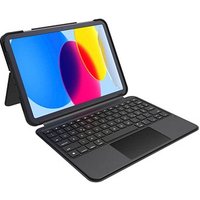 DEQSTER Smart Combo Touch Keyboard Tablet-Tastatur grau geeignet für Apple iPad 10. Gen (2022), Apple iPad 10. Gen (2024), Apple iPad (A16) (2025) von DEQSTER