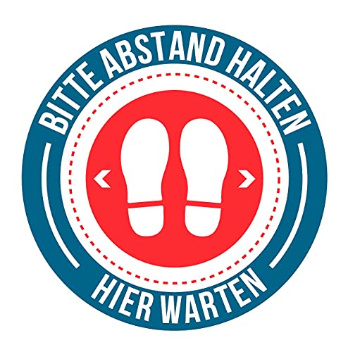 Bodenaufkleber, Abstandsaufkleber, Fußbodenaufkleber, Abstand halten Aufkleber für den Fußboden 30 cm Bodenaufkleber, Abstandsaufkleber, Fußbodenaufkleber, Abstand halten Aufkleber für den Fußboden 30 cm von DER WERBEMARKT