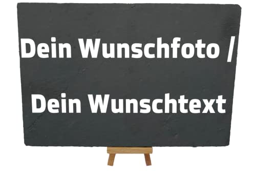 DER WERBEMARKT Personalisierte Schieferplatte mit Foto - Schiefertafel personalisiert - Individueller Fotodruck - Dein Foto auf einer Schieferplatte - Schiefertafel mit Staffelei - Zum Aufstellen DER WERBEMARKT Personalisierte Schieferplatte mit Foto - Schiefertafel personalisiert - Individueller Fotodruck - Dein Foto auf einer Schieferplatte - Schiefertafel mit Staffelei - Zum Aufstellen von DER WERBEMARKT