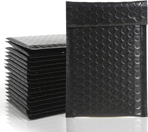 DERAYEE 10 Stück gepolsterte Versandtaschen 13 x 18 cm, schwarz, Versandtaschen, matt DERAYEE 10 Stück gepolsterte Versandtaschen 13 x 18 cm, schwarz, Versandtaschen, matt von DERAYEE
