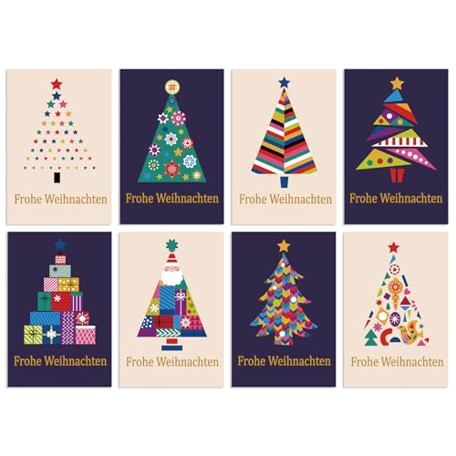 DERAYEE 16 Pcs Weihnachtskarten,15,2x10,2cm Klappkarten mit Umschlägen,Weihnachtspostkarte für Weihnachtsgeschenke Frohe Weihnachten DERAYEE 16 Pcs Weihnachtskarten,15,2x10,2cm Klappkarten mit Umschlägen,Weihnachtspostkarte für Weihnachtsgeschenke Frohe Weihnachten von DERAYEE