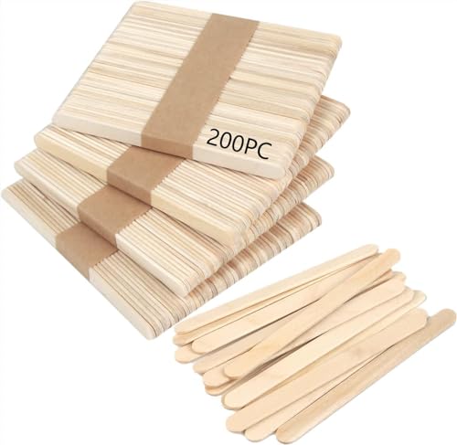 DERAYEE 200 Stück Holzstäbchen,Eisstiele Holz, Eisstäbchen Holzstäbchen, Eisstiele aus Holz Zum Basteln, Holzstiele, Bastelstäbchen Holz, Holzspachtel für Kinder, DIY DERAYEE 200 Stück Holzstäbchen,Eisstiele Holz, Eisstäbchen Holzstäbchen, Eisstiele aus Holz Zum Basteln, Holzstiele, Bastelstäbchen Holz, Holzspachtel für Kinder, DIY von DERAYEE