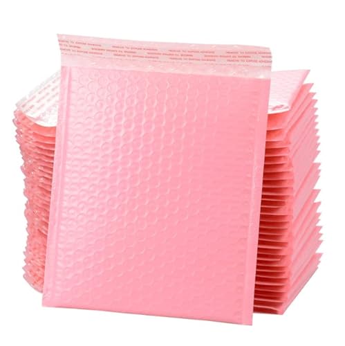 DERAYEE 30 Stück Rosa Luftpolsterumschläge Versandtaschen,18x23cm selbstklebende Gepolsterte Briefumschläge für Warensendung von DERAYEE