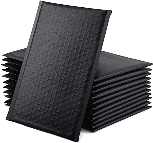 DERAYEE 30 Stück Schwarz Luftpolsterumschläge Versandtaschen,18x23cm selbstklebende Gepolsterte Briefumschläge für Warensendung von DERAYEE