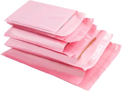 DERAYEE 50pc Rosa Poly Versandtaschen,Versandbeutel Plastik selbstklebend,Pakettaschen Kunststoffbeutel Versandtüten mit 5 Gemischt Größe für die Verpackung,Kleidung,Bücher DERAYEE 50pc Rosa Poly Versandtaschen,Versandbeutel Plastik selbstklebend,Pakettaschen Kunststoffbeutel Versandtüten mit 5 Gemischt Größe für die Verpackung,Kleidung,Bücher von DERAYEE
