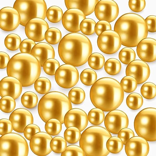 DERJDISF 150 Stück Kunstperlen, Schwimmende Perlen, Perlen für Vasenfüller, Glänzende Perlen Ohne Loch, Gemischte Größen, Lose Kunststoffperlen, für DIY-Schmuck, Schwimmende Kerzen, 8/14/20mm DERJDISF 150 Stück Kunstperlen, Schwimmende Perlen, Perlen für Vasenfüller, Glänzende Perlen Ohne Loch, Gemischte Größen, Lose Kunststoffperlen, für DIY-Schmuck, Schwimmende Kerzen, 8/14/20mm von DERJDISF