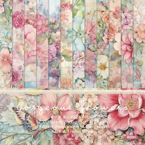 DESEACO Vintage Floral Scrapbook Paper Pad – 15,2 x 15,2 cm, einseitiges Bastelpapier für Kartenherstellung, Decoupage, Journaling und DIY-Projekte DESEACO Vintage Floral Scrapbook Paper Pad – 15,2 x 15,2 cm, einseitiges Bastelpapier für Kartenherstellung, Decoupage, Journaling und DIY-Projekte von DESEACO