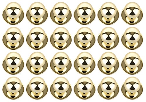 DESERMO 24er Set Kugelknöpfe für Kochjacken | Hochwertige Kochjackenknöpfe für alle Kugelknopf-Kochjacken | Profi Kochknöpfe mit metallisch-glänzendem Look (Gold) von DESERMO