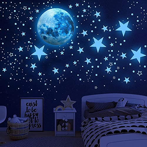 1086 Stücke Leuchtsterne Kinderzimmer Leuchtsterne Selbstklebend Sterne Leuchtend Selbstklebend Mond und Sterne Fluoreszierend Wandaufkleber Perfekt für Kinder Kindergarten Schlafzimmer Wohnzimmer 1086 Stücke Leuchtsterne Kinderzimmer Leuchtsterne Selbstklebend Sterne Leuchtend Selbstklebend Mond und Sterne Fluoreszierend Wandaufkleber Perfekt für Kinder Kindergarten Schlafzimmer Wohnzimmer von DESERT CAMEL