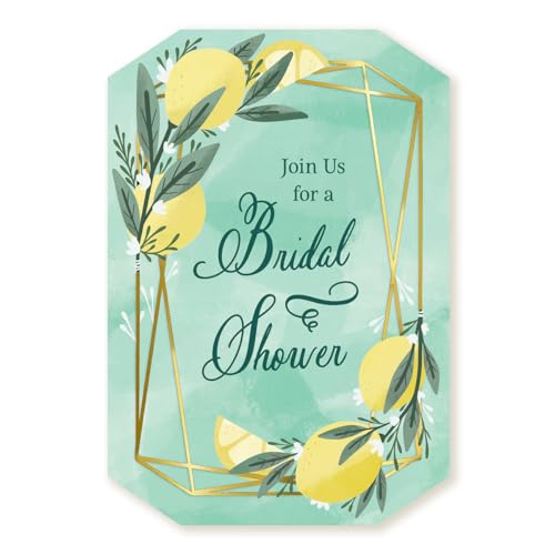 Designer Greetings Lemon Brautdusche Einladungen Main Squeeze (24 Karten mit weißen Umschlägen) von DESIGNERGREETINGS