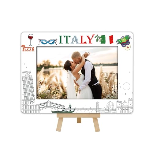DETIHO Italien-Reise-Bilderrahmen, 10,2 x 15,2 cm, Holzrahmen mit Staffelei-Ständer für Heimdekoration, Tisch-Display, Urlaub, Flitterwochen, Geschenke für Freunde, Paare – B04 DETIHO Italien-Reise-Bilderrahmen, 10,2 x 15,2 cm, Holzrahmen mit Staffelei-Ständer für Heimdekoration, Tisch-Display, Urlaub, Flitterwochen, Geschenke für Freunde, Paare – B04 von DETIHO