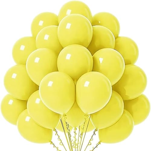 Einfarbiges Ballon-Dekorationsset for Geburtstage, Hochzeiten und Feste(Yellow) von DETPWVWB