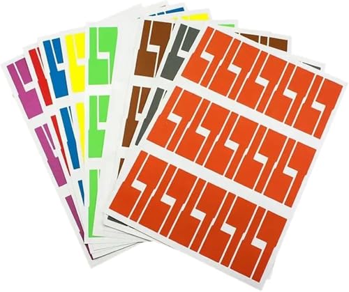 Mehrfarbige, selbstklebende, wasserdichte Kabelmarkierungen – Packung mit 150/300 Stück zur einfachen Identifizierung und Organisation(Mix 300pcs) von DETPWVWB