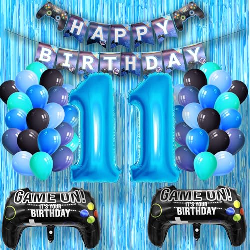 DEUXYU Geburtstagsdeko Junge 11 Jahr, Luftballons Geburtstag Junge Dekoration Zubehör Set mit Happy Birthday Banner für 11. Jahr Jungen Ballons Geburstag Deko, Videospiel Game Party DEUXYU Geburtstagsdeko Junge 11 Jahr, Luftballons Geburtstag Junge Dekoration Zubehör Set mit Happy Birthday Banner für 11. Jahr Jungen Ballons Geburstag Deko, Videospiel Game Party von DEUXYU
