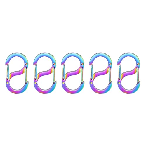 DEVPSISR 5 Stück Doppelöffnung, kürzer Verschluss für Halskette und S-Biner-Karabinerverschluss, Edelstahl-Armbandverbinder, bunt, 22 mm DEVPSISR 5 Stück Doppelöffnung, kürzer Verschluss für Halskette und S-Biner-Karabinerverschluss, Edelstahl-Armbandverbinder, bunt, 22 mm von DEVPSISR