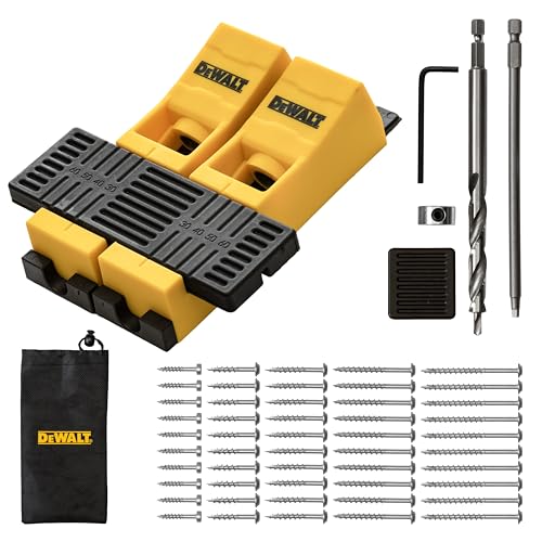 DEWALT All-In-One Pro Taschenloch mit FlexBar-Technologie - Einzel-, Twin- & Wide Jig Kit mit Bohrführung, Taschenlochbohrer, Taschenschrauben & Aufbewahrungstasche Komplette Bohrvorrichtung für DEWALT All-In-One Pro Taschenloch mit FlexBar-Technologie - Einzel-, Twin- & Wide Jig Kit mit Bohrführung, Taschenlochbohrer, Taschenschrauben & Aufbewahrungstasche Komplette Bohrvorrichtung für von DEWALT