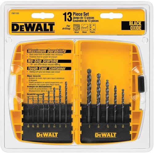 DEWALT Black Oxide Drill Bit Set with Pilot Point, 13-Piece (DW1163) von DeWalt