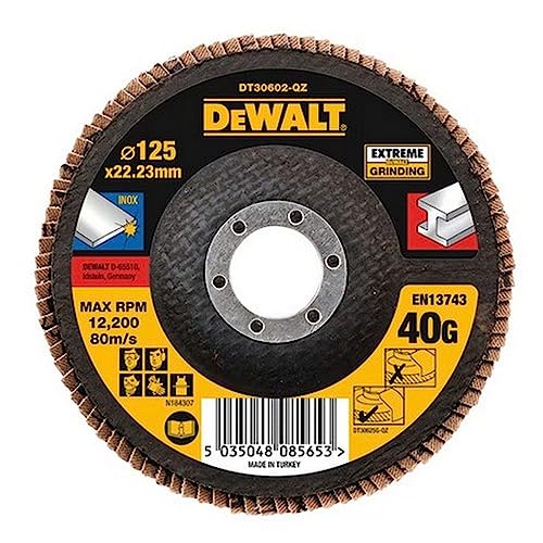 DEWALT DT30602-QZ Fächerschleifscheibe 125 mm K40 flach Typ 27 von DeWalt