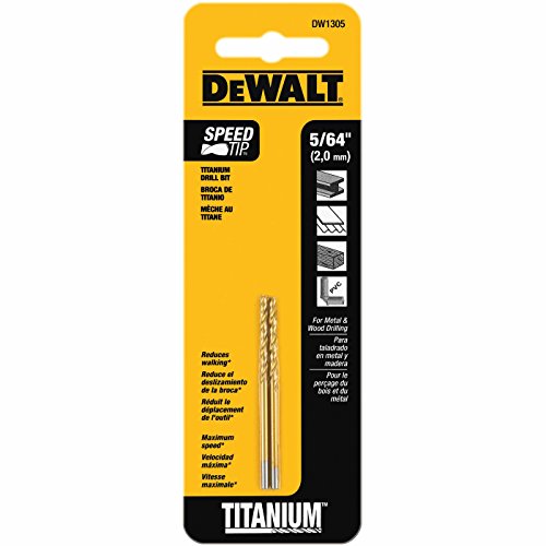 DEWALT DW1305 5/64 Zoll Titan Nitrid Split Point Spiralbohrer Gold DEWALT DW1305 5/64 Zoll Titan Nitrid Split Point Spiralbohrer Gold von DEWALT