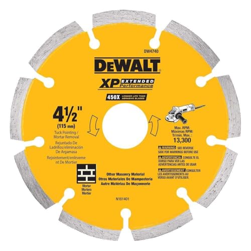 DEWALT Diamantklinge, Tuck Point, 11,4 cm x 1/4 Zoll (DW4740) von DEWALT