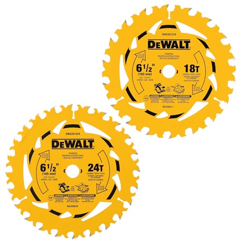 DEWALT Kreissägeblatt 18T 24T 6-1/2 Zoll (DWA2612CMB) von DEWALT