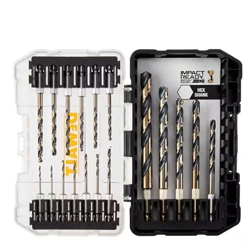 DEWALT Schlagfertiges Metallbohrer-Set, Schwarz und Gold, 18-teilig DEWALT Schlagfertiges Metallbohrer-Set, Schwarz und Gold, 18-teilig von DEWALT