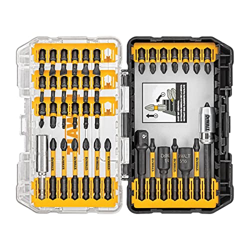 DEWALT Schraubendreher-Bit-Set, Impact Ready, FlexTorq, 40-teilig (DWA2T40IR), 22.2 x 4 x 22.2 cm von DEWALT