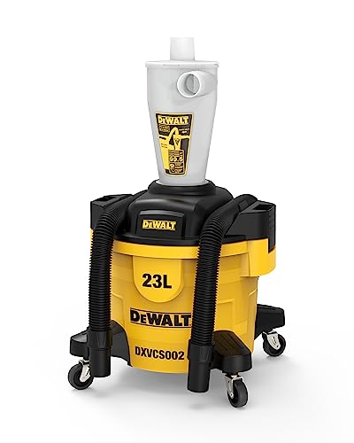 DEWALT Zyklon Staubsauger Filter Pulver Staubsammler Filter Zyklonabscheider Absaugung Werkstatt mit 23L Staubtank DXVCS002 von DEWALT