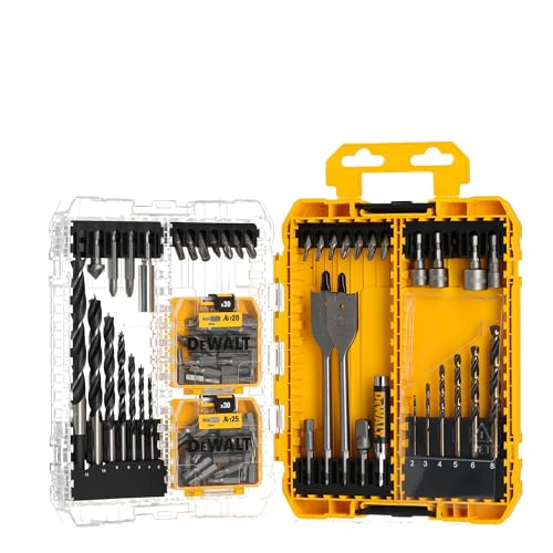 DEWALT 100-tlg. Bohrer- und Bit-Set für Akku-Schrauber (im mittelgroßen TOUGHCASE+ zur praktischen Aufbewahrung), DT70785-QZ von DEWALT