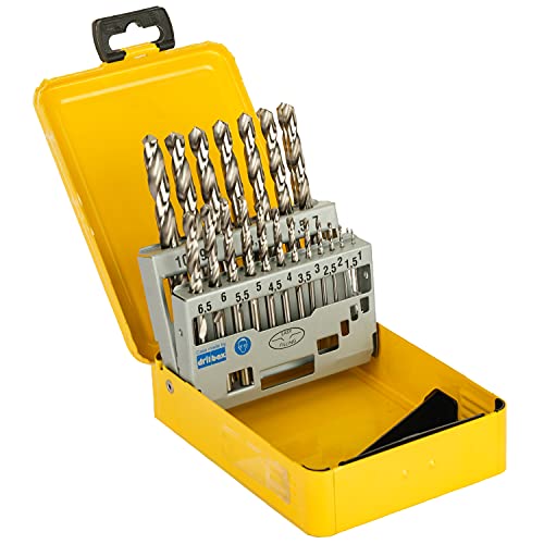 DEWALT Metallbohrer-Set DT5923 (19-teiliges Set in Metallkassette, gefertigt aus Hochleistungs- Schnellschnittstahl (HSS) nach DIN 338) von DEWALT