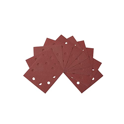 DEWALT Schleifpapier (Klettfix 115 x 115 mm, K60, gelocht (8 Loch ringförmig), Mehrzweck-Holz/Farbe - Trockenschliff) DT3021-QZ rot von DEWALT