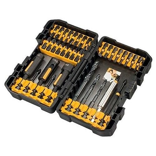 Dewalt 35-teiliges Bohrer-Set mit Schraubendreher-Bits, HSS-G Metallbohrer, Twist-Bohrer, Zylinderschaft, Beschichtet, für Metall, Holz, Kunststoff von DEWALT