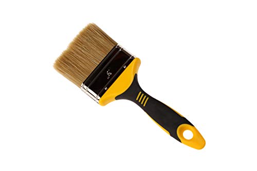 DEWEPRO® Flachpinsel 76mm - Flacher Malerpinsel/Universalpinsel - Pinsel mit Mischborsten und ergonomischem 2-K Griff von DEWEPRO
