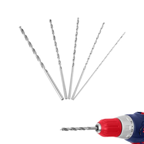 DEWIN Holzbohrer Set, 5 Stück Bohrer Extra Langer Hochgeschwindigkeitsstahl Zylinderschaft Spiralbohrer Werkzeug für Holz 2mm-5mm DEWIN Holzbohrer Set, 5 Stück Bohrer Extra Langer Hochgeschwindigkeitsstahl Zylinderschaft Spiralbohrer Werkzeug für Holz 2mm-5mm von DEWIN