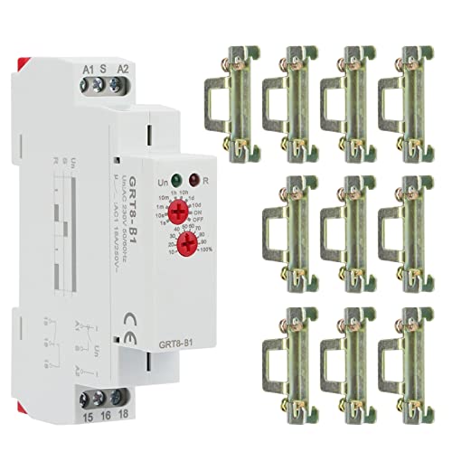 DEWIN Ausschaltverzögerung Zeitrelais, GRT8-B1 Mini-Ausschaltverzögerung Zeitrelais Zeitrelais AC 220 V Relais mit 10 festen Klemmen for 35 mm DIN-Schiene DEWIN Ausschaltverzögerung Zeitrelais, GRT8-B1 Mini-Ausschaltverzögerung Zeitrelais Zeitrelais AC 220 V Relais mit 10 festen Klemmen for 35 mm DIN-Schiene von DEWIN