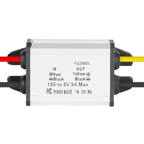 DEWIN DC-DC Wandler 12V bis 5V 3A Wasserdichter Abwärtswandler Spannungsregler für Stromversorgung von DEWIN