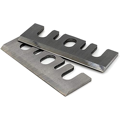DEWIN Handhobelmesser，HSS 82mm Hobelmesser 3-1/4'' HSS Nachschärfbare Handhobelmesserklingen für Hitachi P20ST P20SF P20SB P20A FP20SA 2 Stück 82x29x3mm (Silber) von DEWIN
