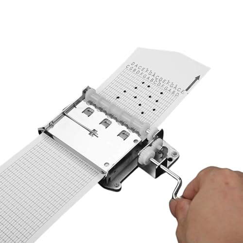 DEWIN Handkurbel Spieluhr, DIY Spieluhr Bewegung 30 Notenband Handkurbel Spieluhr Bewegung und Locher und 20 Papar Tapes DEWIN Handkurbel Spieluhr, DIY Spieluhr Bewegung 30 Notenband Handkurbel Spieluhr Bewegung und Locher und 20 Papar Tapes von DEWIN