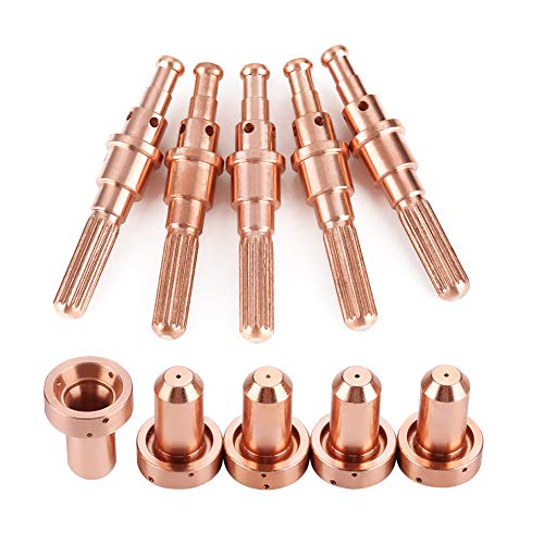 DEWIN Plasmaschneider-Zubehör Düsen, 5-Teiliges Plasma Düsen Verbrauchsmaterialien, Plasmaschneiden-Set Ersatzteile für 9-8210,9-8210 Schneidbrenner DEWIN Plasmaschneider-Zubehör Düsen, 5-Teiliges Plasma Düsen Verbrauchsmaterialien, Plasmaschneiden-Set Ersatzteile für 9-8210,9-8210 Schneidbrenner von DEWIN