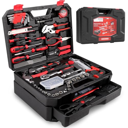 DEWINNER Werkzeugkoffer Gefüllt 325 tlg - Tragbares Werkzeugkasten, Auto Werkzeug Sets mit Schraubendreher Set, Hammer, Zange Set und Bandmaßstab, Haushaltswerkzeugset für die Heim DEWINNER Werkzeugkoffer Gefüllt 325 tlg - Tragbares Werkzeugkasten, Auto Werkzeug Sets mit Schraubendreher Set, Hammer, Zange Set und Bandmaßstab, Haushaltswerkzeugset für die Heim von DEWINNER